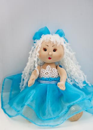Интерьерная кукла блондинка ручной работы, тряпичная кукла