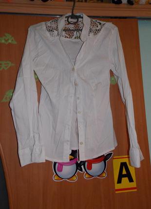 Шкільна блузка з вишивкою