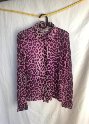 Блуза в леопардовый животный принт кофта