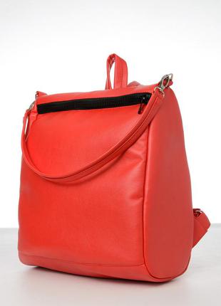 Женский красный вместительный рюкзак для ноутбука