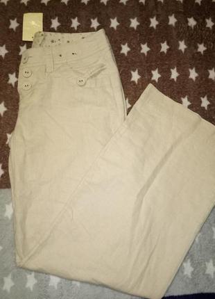 Классные летние лёгкие тонкие льняные брюки штаны