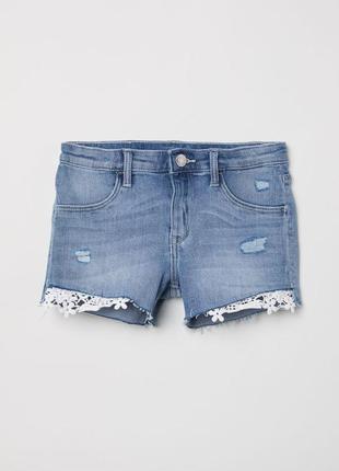 H&m шорты джинсовые девочке р.13-14 ,14+ лет