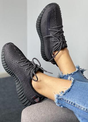 Кросівки adidas yeezy boost 350 black (full reflection)