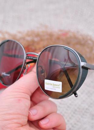 Фирменные солнцезащитные круглые очки katrin jones polarized с...