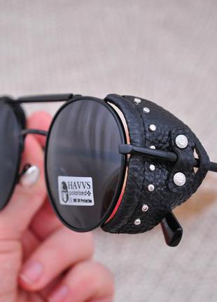 Фирменные солнцезащитные круглые очки 2в1 havvs polarized с бо...