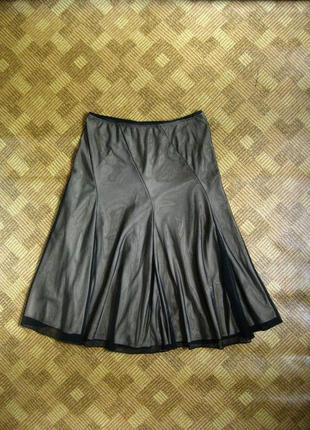 Чёрная юбка гипюр фатиновая солнцеклёш amaranto 10uk / наш 44р