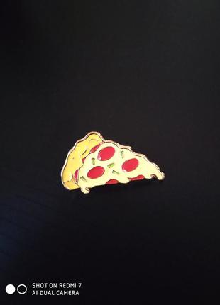 Пин значок значки брошь брошка пицца кусочек пиццы pizza