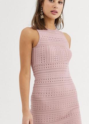 Крутое трикотажное обтягивающее платье bodycon, фактурное asos