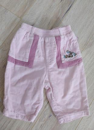 Розовые вельветовые штаны