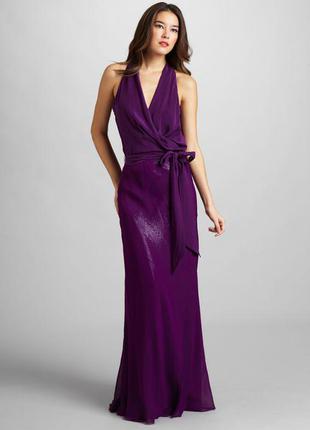 Роскошное фиолетовое вечернее дизайнерское платье nicole miller