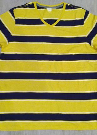 Мужская футболка old navy в желто-черную полоску. размер xl.