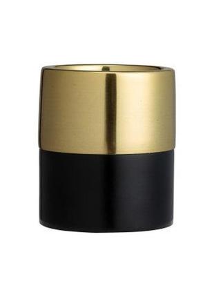 Небольшой цилиндрический подсвечник h&m home золото/черный
