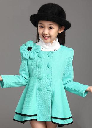 Стильное пальто-платье на 7-9 лет