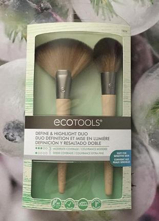 Професійний набір кистей для макіяжу 2 шт - ecotools brush set