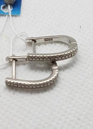 Сережки срібні з кубічним цирконієм