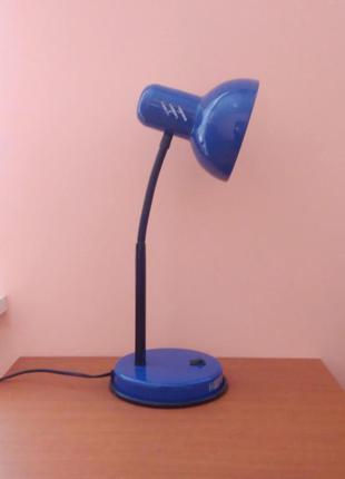 Настільна лампа синя