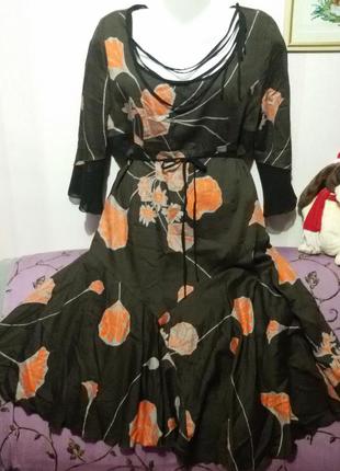 Тонкое котоновое платье (пог - 54 см )  57