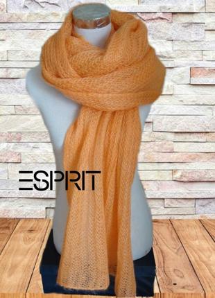 💨❄esprit 100% мохер шарф женский теплый англ резинка абрикос 💨❄💨