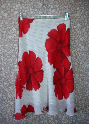 Шифоновая юбка в маки "s.oliver women" 44-48 р
