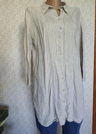 Жіноча рубашка туніка льон