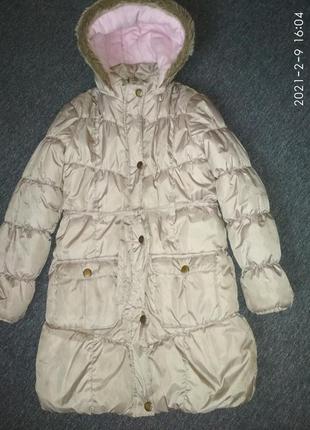 Легка, тепла куртка (пальто) зимова lc waikiki на дівчинку 7-9...