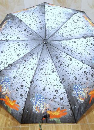 Зонт женский полуавтомат eso fecske сатин парасолька жіноча
