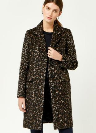 Красивое леопардовое пальто размер 44