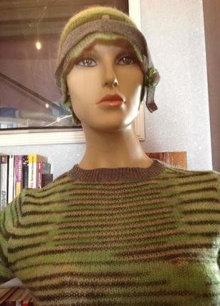 Нежный, мягенький, прелестный комплект свитер+шапочка+гетры, б...