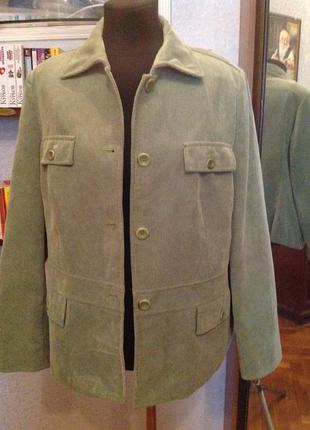 Вельветовый, приталенный пиджак - френч бренда  cavita, р. 54-56