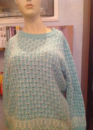 Жизнерадостный свитер (свитшот) бренда damart, р. 54-56