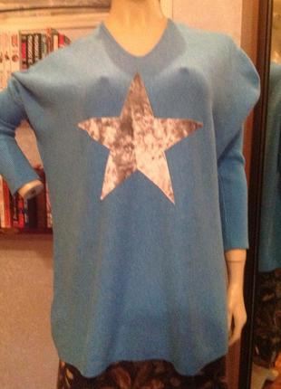 Пуловер із зіркою бренду c.valentyne, 60-64 р.