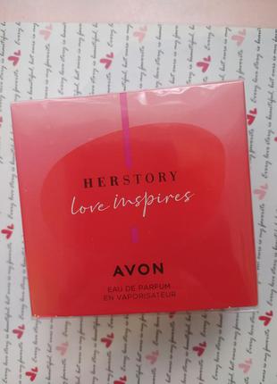 Парфумна вода avon herstory love inspires для неї, 50 мл