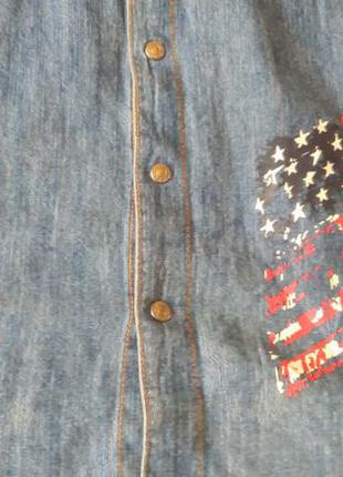 Фирменная джинсовая рубашка от john baner