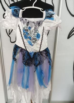 Карнавальный, костюм на хеллоуин королева зомби, невеста с тог...