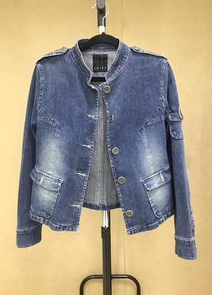 Куртка джинсовая amisu пиджак стильный