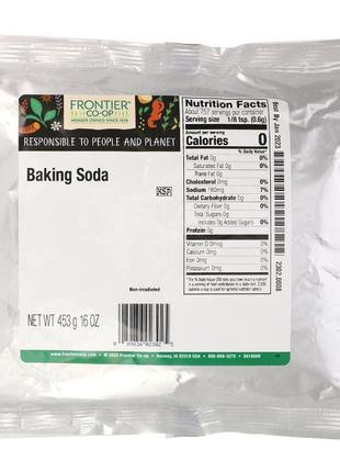 Frontier Natural Products, Baking Soda. Пищевая сода, 453 грам.
