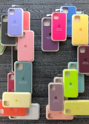 Чехол Silicone Case Full for iPhone (6-12 Pro Max) + Стекло