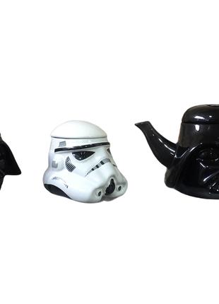 Подарочный Набор Кружка Чашка Бокал 3D Крышкой Star Wars Дарт Вей