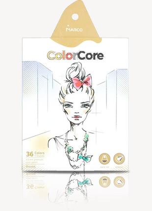 Коллекционные цветные карандаши 36 цветов ‘Marco Color Core’