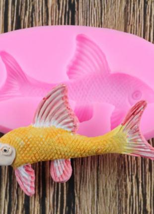 Формочка силиконовая рыба - размер молда 7,5*4,5см