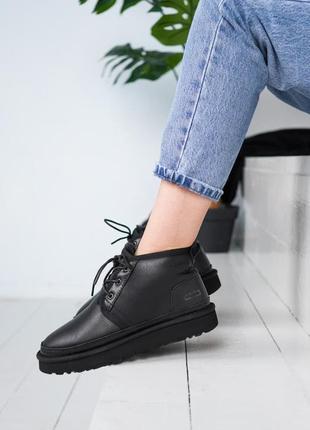 Кожаные ботинки угг ugg leather neumel black. все размеры. ори...