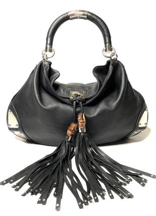 Кожаная сумка gucci babouska indy.