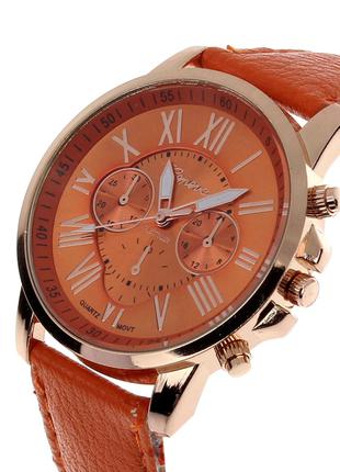 Наручний годинник Geneva platinum помаранчеві