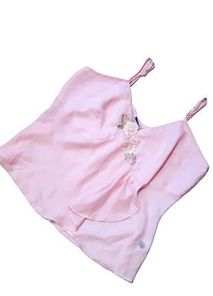 Нежный розовый топ с вышивкой shapely figures, большой размер 28