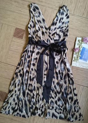 Женское платье , сарафан леопардовой расцветки р.s/m