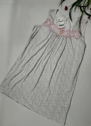 Ніжна віскозна з мереживом сорочка на жінку cotpark 10535 розм...