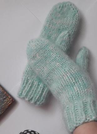 Ефектні красиві теплі рукавички - варішки ручна робота