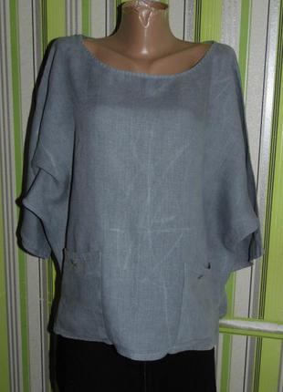 Восхитительная блузка бохо-стиль -valentyne eu 42 - лен - италия