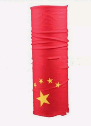Бафф "Китайский Флаг", Китай - Маска на Лицо, Бандана