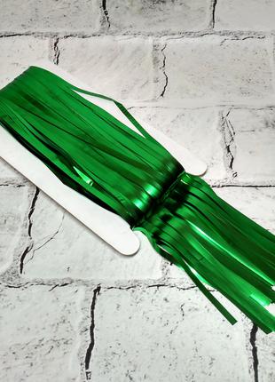 Гирлянда шторка для декора фотозоны, зеленая сатин 1х2 метра